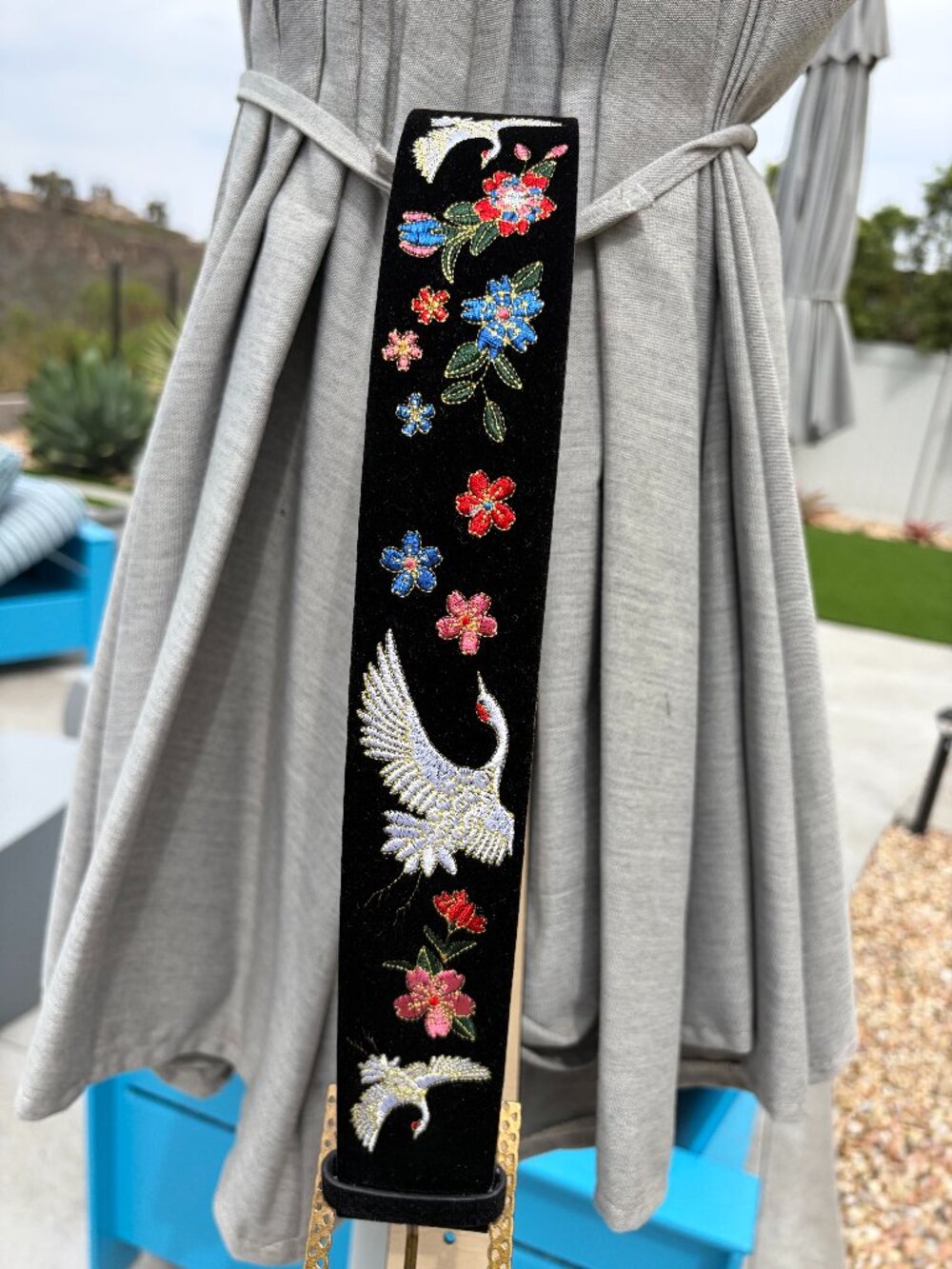 Adorable embroidered belt from Nordstrom, size small, 35" long X 2" wide